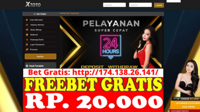 Freebet Gratis Rp 20 Ribu Tanpa Deposit Dari XTOTO