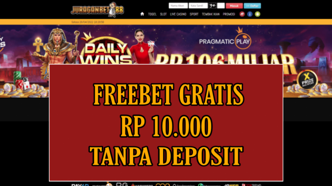 JURANGANBET88 FREEBET GRATIS RP 10.000 TANPA DEPOSIT