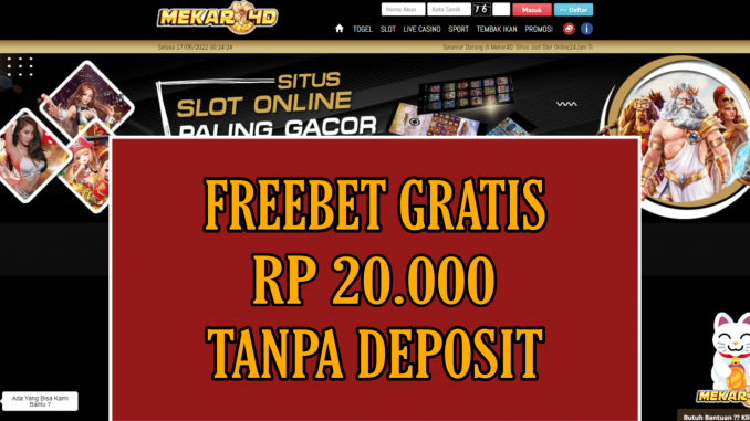 MEKAR4D FREEBET GRATIS RP 20.000 TANPA DEPOSIT