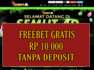 SEMUT4D FREEBET GRATIS RP 10.000 TANPA DEPOSIT