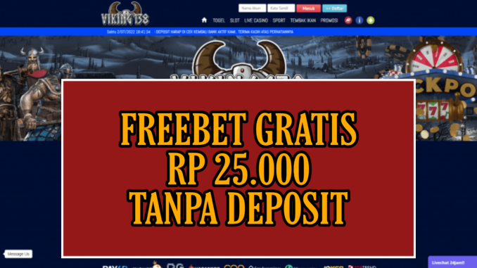 VIKING138 FREEBET GRATIS RP 20.000 TANPA DEPOSIT