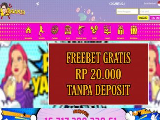 COGAN33 FREEBET GRATIS RP 20.000 TANPA DEPOSIT