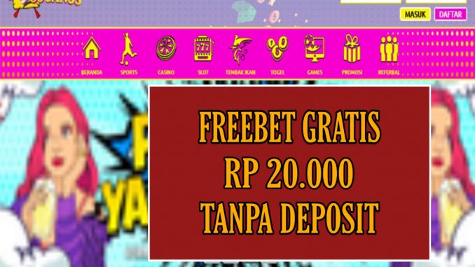 COGAN33 FREEBET GRATIS RP 20.000 TANPA DEPOSIT