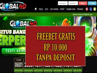 GLOBAL4D FREEBET GRATIS RP 10.000 TANPA DEPOSIT