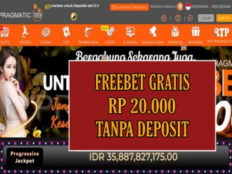 PRAGMATIC189 FREEBET GRATIS RP 20.000 TANPA DEPOSIT