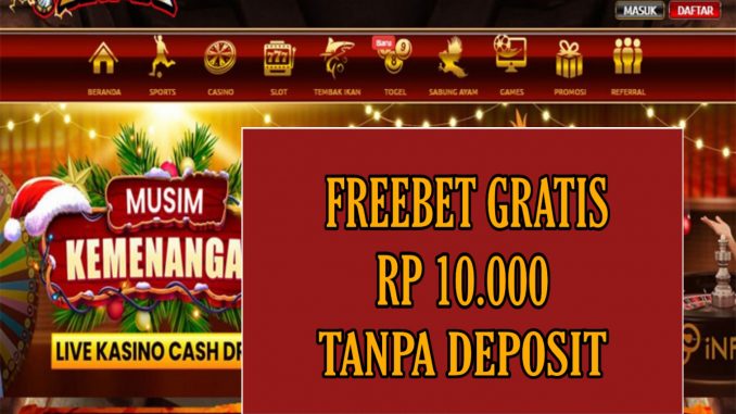 DEWA96 FREEBET GRATIS RP 10.000 TANPA DEPOSIT