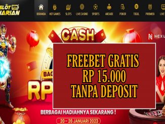 SLOTHARIAN FREEBET GRATIS RP 15.000 TANPA DEPOSIT